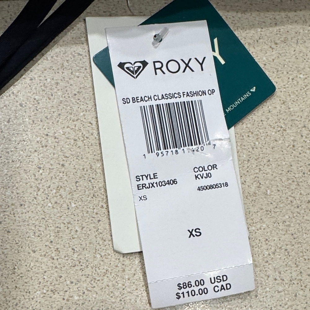 Roxy Black One Piece Swimsuit Classic Design XS - Picture 5 of 12